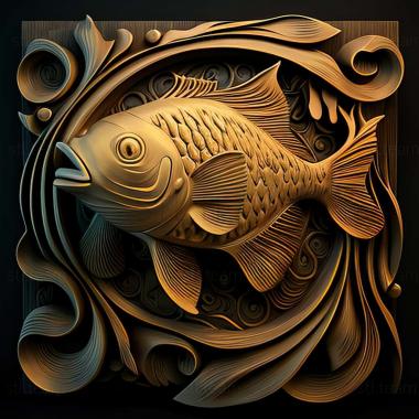 3D model Calico fish (STL)